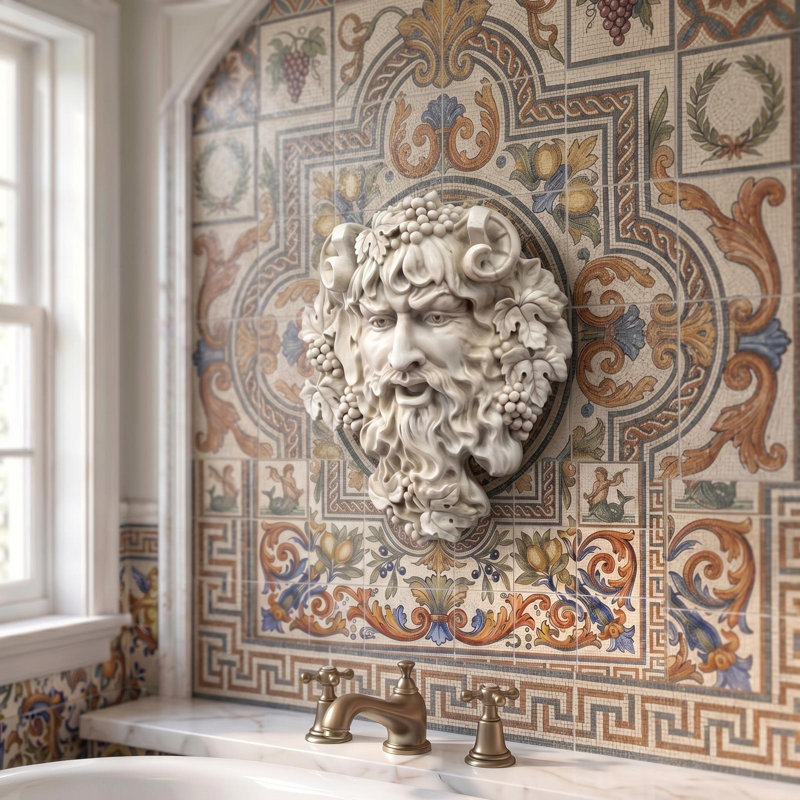 Design Toscano Bacchus God of Wine Greenman Wall Sculpture